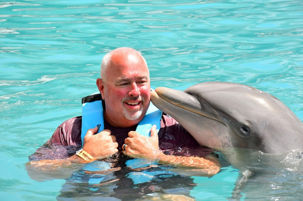 Brian Brennan with a dolphin