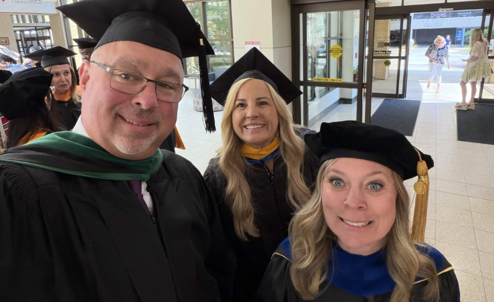 Brian Brennan at a healthcare graduation celebration